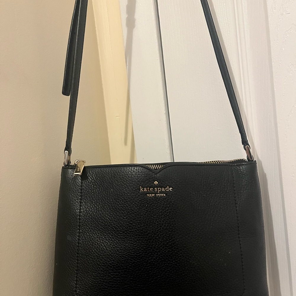 Kate Spade Black Crossbody Bag with Gold Hardware
